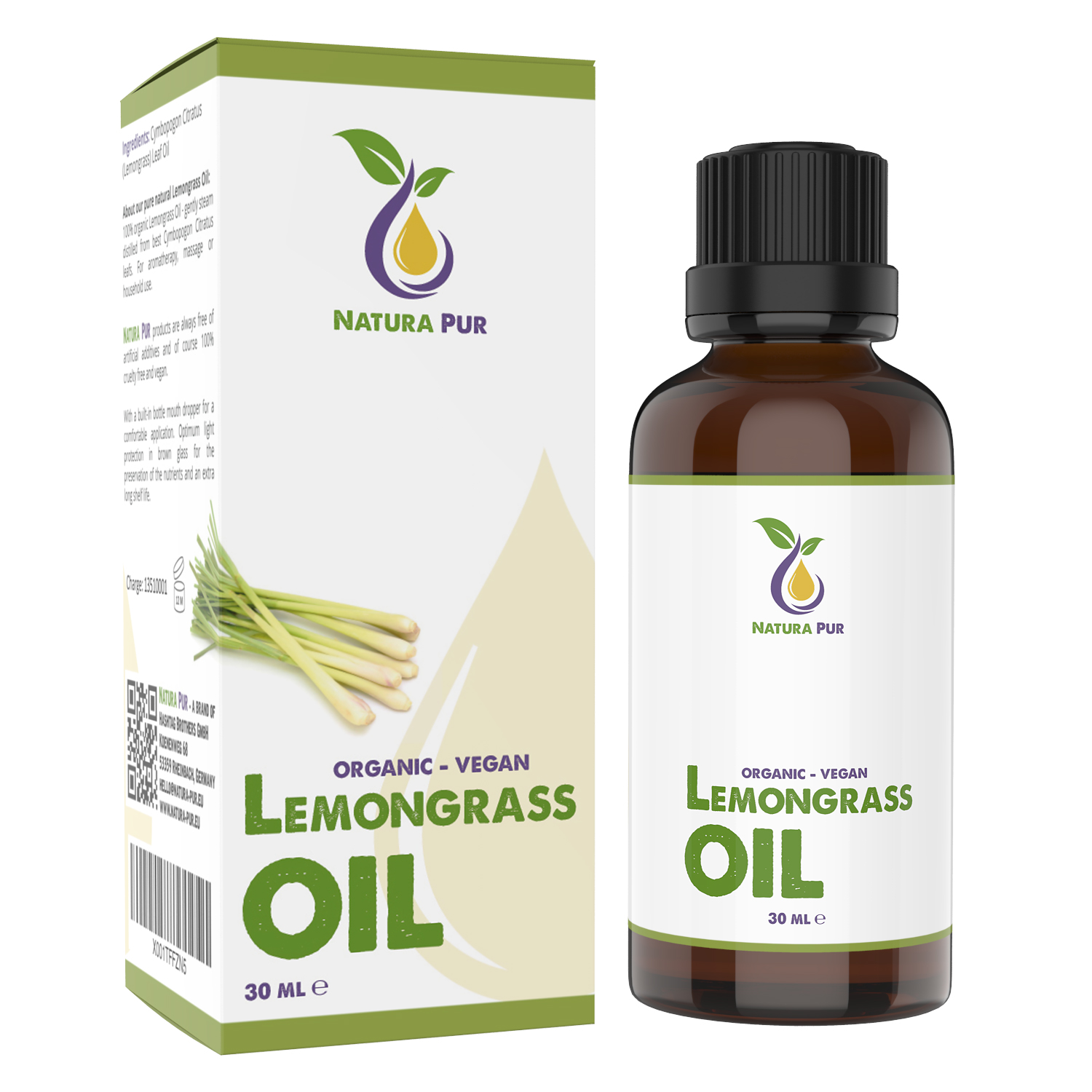 Lemongrass Öl BIO 30ml - 100% naturreines ätherisches Öl, vegan Lemongrass Öl BIO 30ml - 100% naturreines ätherisches Öl, vegan